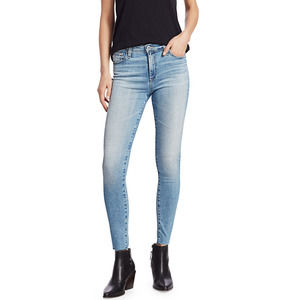 AG Adriano Goldschmied Farrah High Rise Ankle Skinny Leg Raw Hem Jeans Sz 27